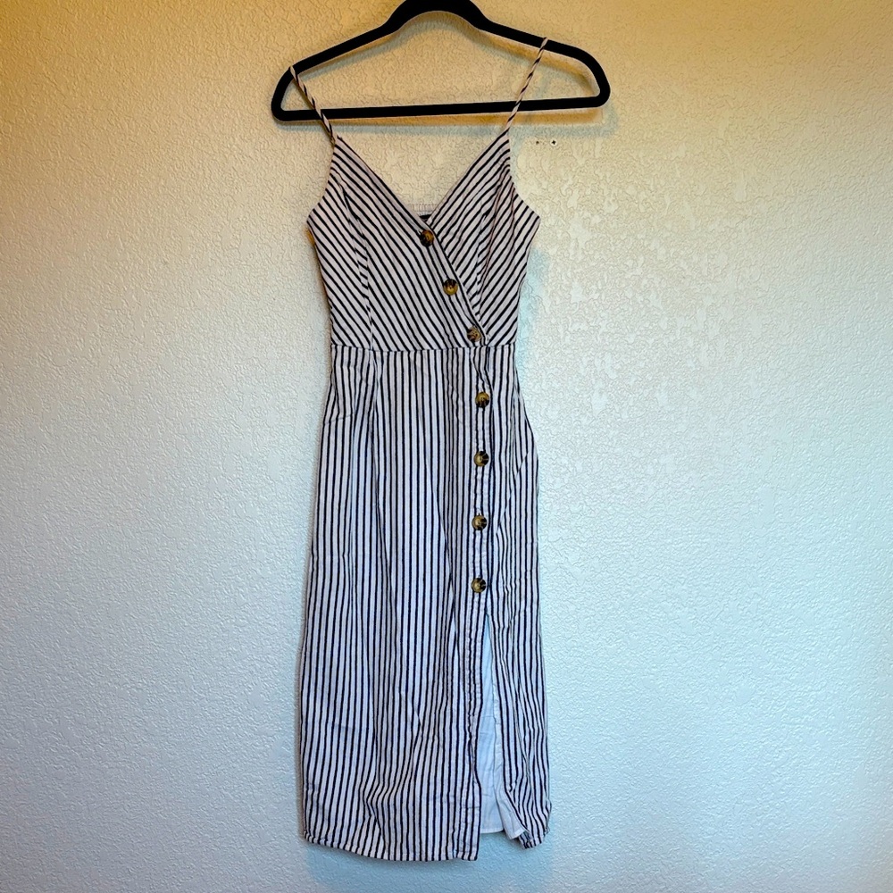 Abercrombie & Fitch Blue & White Striped Summer Dress (XS)